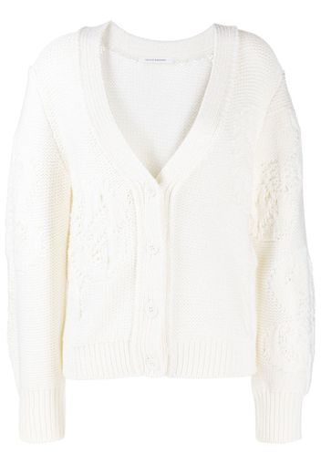 Cecilie Bahnsen V-neck woollen cardigan - White