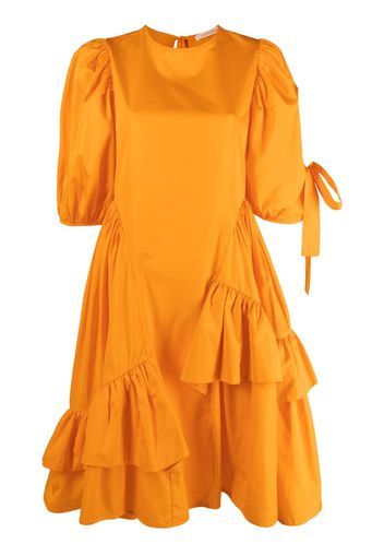 Cecilie Bahnsen Danita ruffle-trim cotton dress - Orange