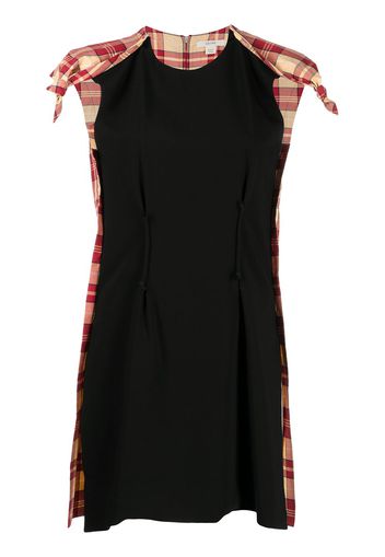 Céline Pre-Owned checked panelled mini-dress - Black