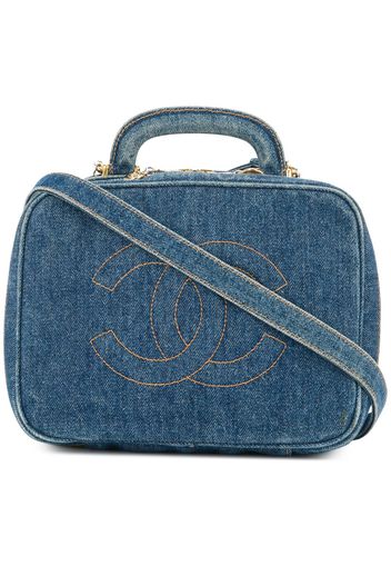 Chanel Pre-Owned denim 2way cosmetic bag - Blue