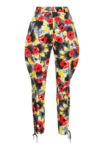 Chanel Pre-Owned floral tailored trousers - Multicolour