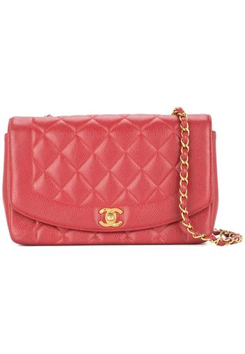 Chanel Pre-Owned Diana quilted shoulder bag - Red