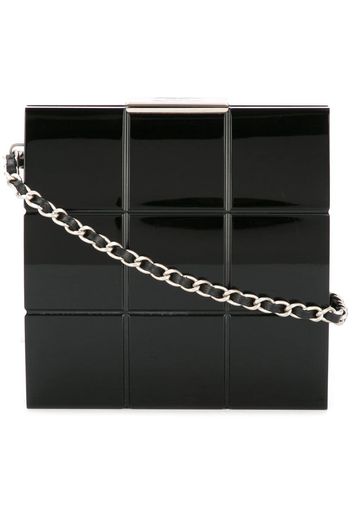 Chanel Pre-Owned Choco Bar chain party clutch - Black