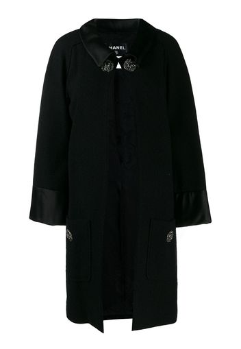 Chanel Pre-Owned buttoned collared midi coat - Black