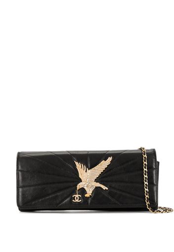 eagle rhinestone quilted shoulder bag