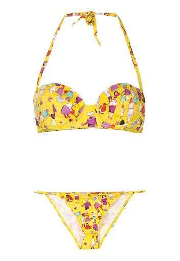 2001 little people print bikini set