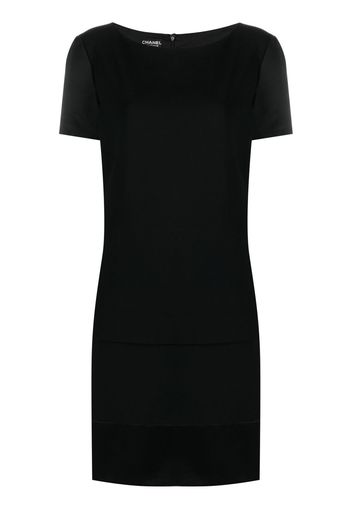 CHANEL Pre-Owned 1998 silk-trim short-sleeved dress - Black