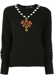 Chanel Pre-Owned 1995 intarsia knit jumper - Black