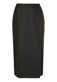 straight-fit wrap midi skirt