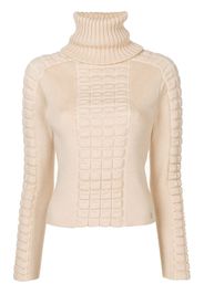 2000s quilted roll-neck jumper