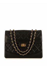 Chanel Pre-Owned diamond-quilted flap shoulder bag - Black