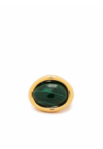 Charlotte Chesnais Neo Turtle malachite earcuff - Black