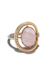 18kt rose gold Project Special Surmesure pink gemstone and diamond ring