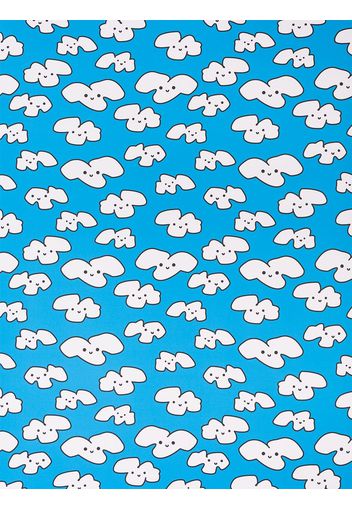 Chasing Paper cloud print wallpaper - Blue