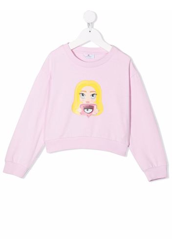 Chiara Ferragni Kids Chiara Mascot-motif sweatshirt - Pink