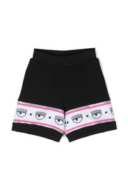 Chiara Ferragni Kids logo-tape casual shorts - Black