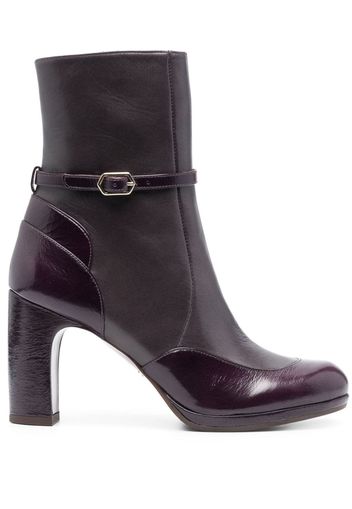 Chie Mihara Custor 100mm leather boots - Purple