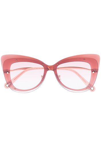 Pink double layer cat eye sunglasses