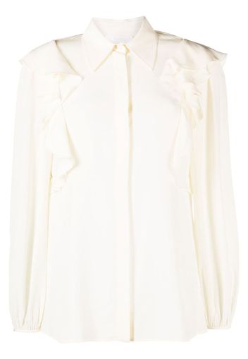Chloé draped panels bishop-sleeves blouse - Neutrals