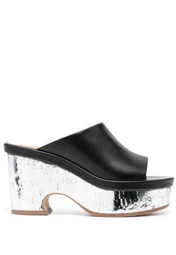 Chloé Oli platform leather mules - Black