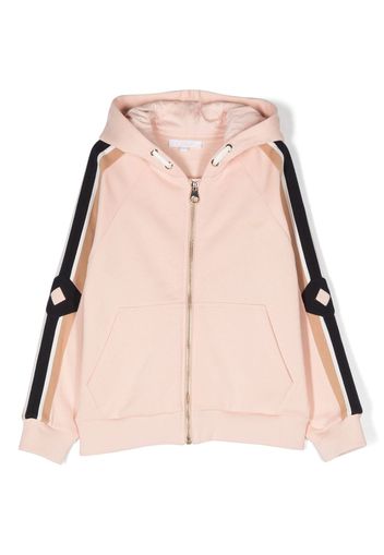 Chloé Kids jersey-fleece zip-up hoodie - Pink