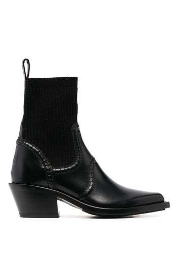 Chloé Nellie 60mm leather ankle boots - Black