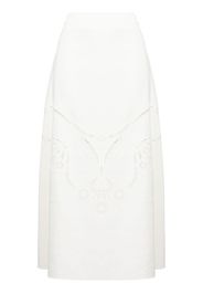Chloé high-waisted embroidered-design skirt - White