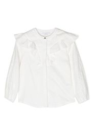 Chloé Kids embroidered-design cotton blouse - White