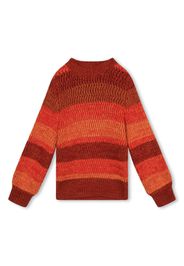 Chloé Kids logo-embroidered stripe-pattern jumper