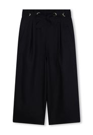 Chloé Kids pleat-detail linen trousers - Blue