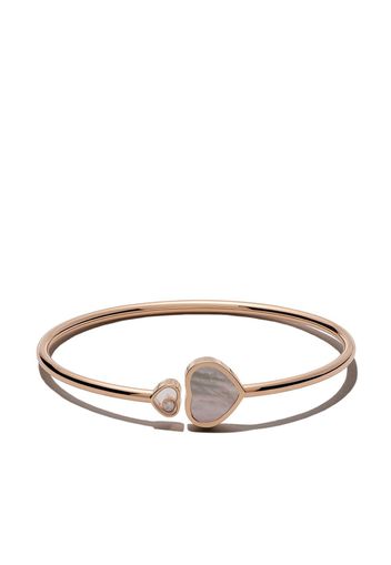 Chopard 18kt rose gold Happy Hearts mother-of-pearl and diamond bangle