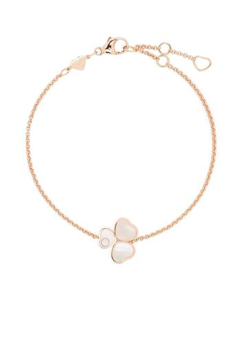 Chopard 18kt rose gold Happy Hearts Wings diamond and mother-of-pearl bracelet - Pink