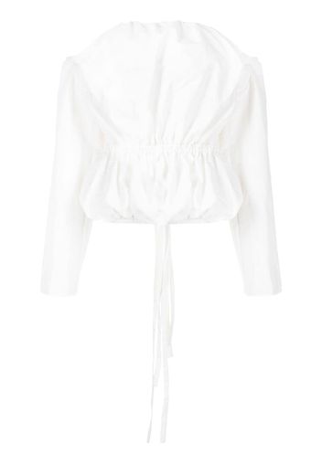 Christopher Esber bandeau long-sleeve blouse - White