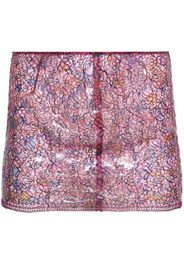 Christopher Esber mini handpainted lace skirt - Pink