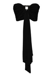Christopher Esber bezel quartz draped top - Black