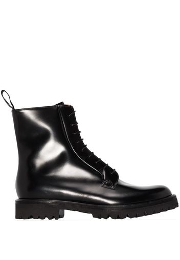 Church's CHURCHS ALEXANDRA LTHR CMBT ANKL BOOT - Black