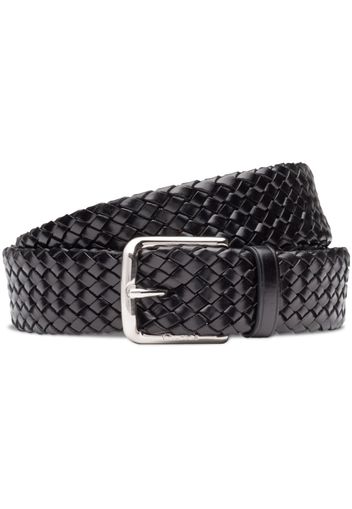 Church's interwoven polished leather belt - Black