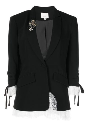 Cinq A Sept Roxie lace-trim blazer - Black