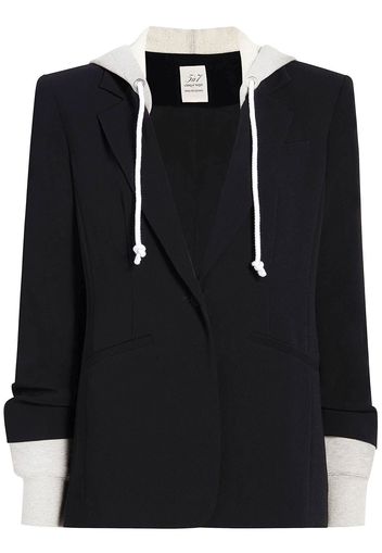 Cinq A Sept hooded single-breasted blazer - Black