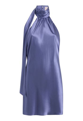 Cinq A Sept satin-finish halterneck dress - Blue