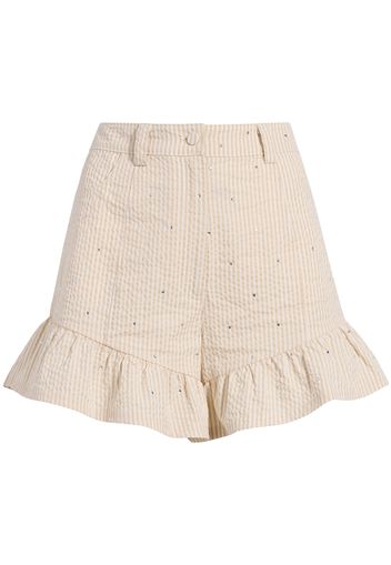 Cinq A Sept Ditsy Neema seersucker shorts - Neutrals