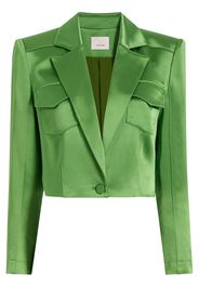 Cinq A Sept Ida satin-finish blazer - Green