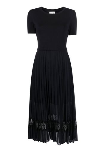 Claudie Pierlot pleated-skirt short-sleeve dress - Blue