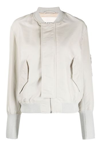 Closed zip-up bomber jacket - Neutrals