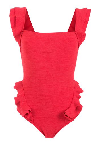 Clube Bossa Barbette ruffled swimsuit - Red