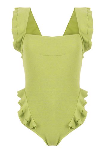 Clube Bossa ruffle-trimmed swimsuit - Green