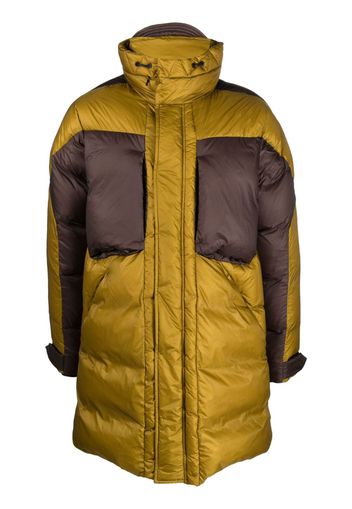 Colmar zip-up panelled down jacket - Brown