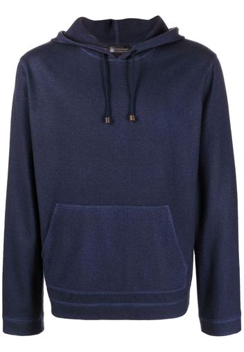 Colombo cashmere long-sleeve hoodie - Blue