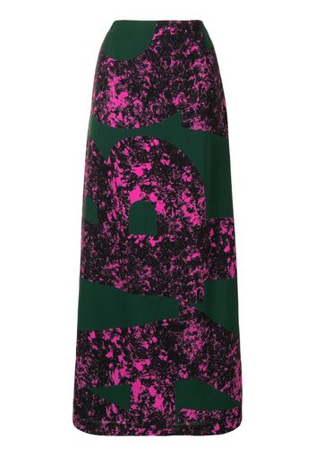 abstract print long skirt