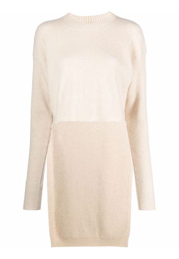 colville draped step-hem wool jumper - Neutrals